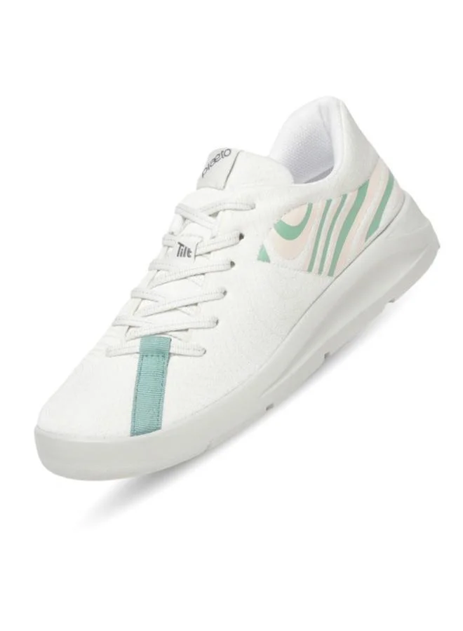 PLAETO Womens White Casual Sneakers