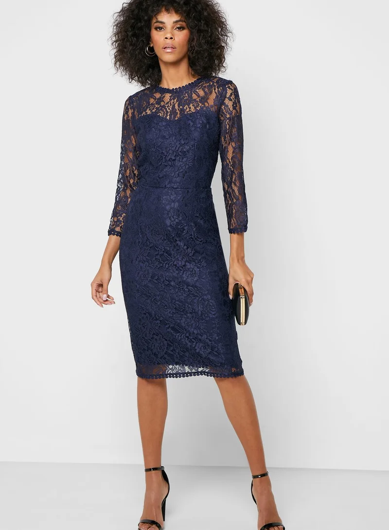 DOROTHY PERKINS Mesh Trim Lace Dress