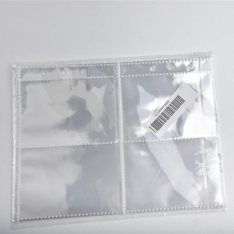 A5 4 Pocket Clear PP Photo Album Refill Sleeves Compatible with Standard Binders - Image 2