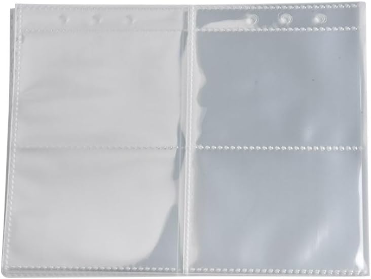 A5 4 Pocket Clear PP Photo Album Refill Sleeves Compatible with Standard Binders - Image 3