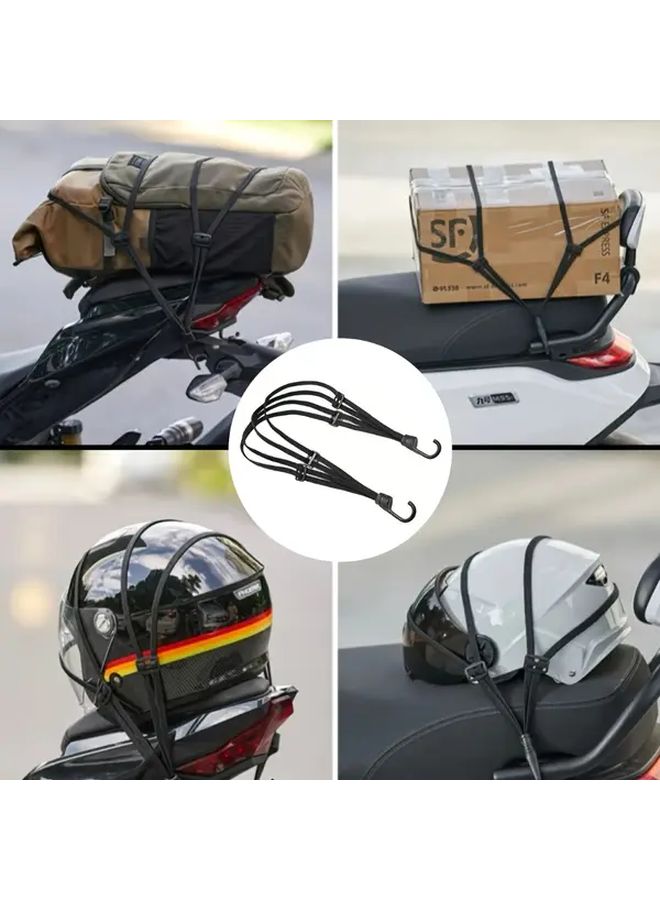 Heavy Duty Motorcycle Bike Hook Rope Organizer With Elastic Binding Bandage For Helmet Cargo Storage - Image 3