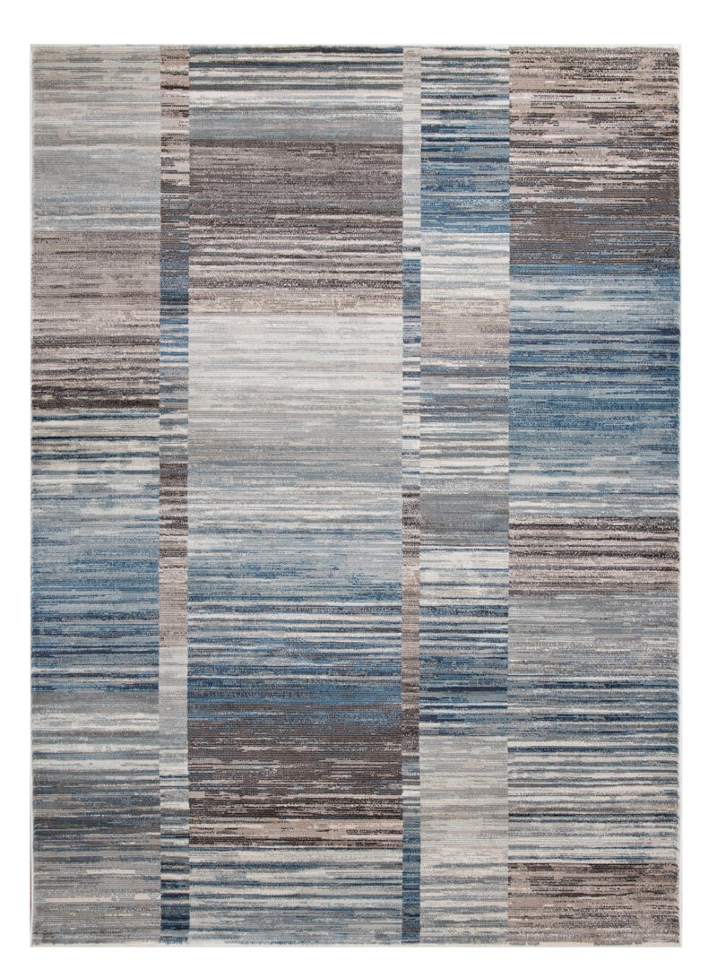 لوفت كندرا، سجادة خارجية، سجادة أريكة، سجادة معيشة، مقاس 160×220 سم، قماش، أزرق/بني، صنع في مصر-502/RN8-X - Image 3