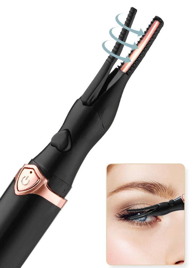 SANIYE Heated Eyelash Curler Rechargeable Electric Eyelash Curler Portable Eyelash Lifter Eyelash Enhancer Perfect Gift For Women Quick Heating Long Lasting Curl Safe Anti Scald Eyelash Styling Tool Black​ - Image 1