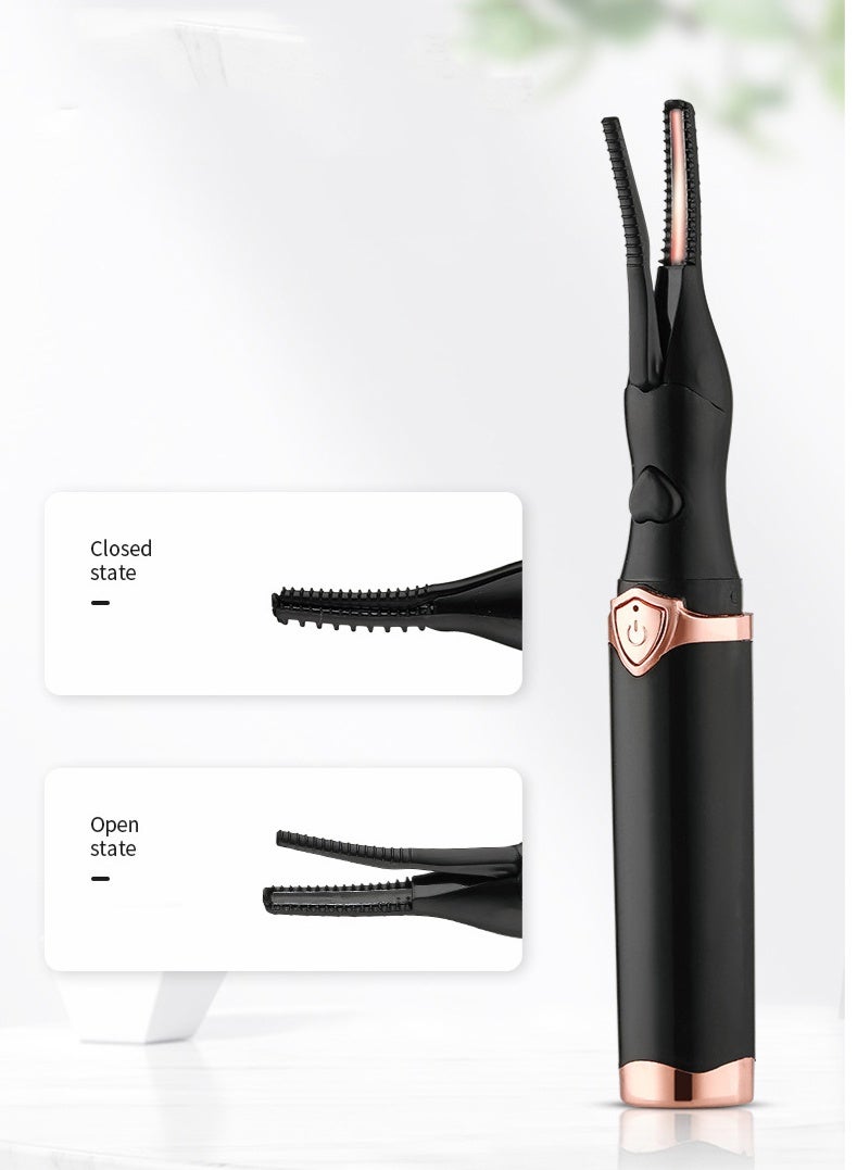 SANIYE Heated Eyelash Curler Rechargeable Electric Eyelash Curler Portable Eyelash Lifter Eyelash Enhancer Perfect Gift For Women Quick Heating Long Lasting Curl Safe Anti Scald Eyelash Styling Tool Black​ - Image 5