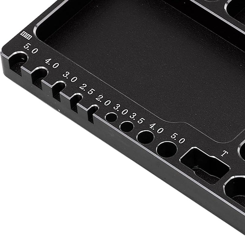 Black Aluminum Alloy Magnetic Screw Tray Portable RC Model Repair Tool - Image 5