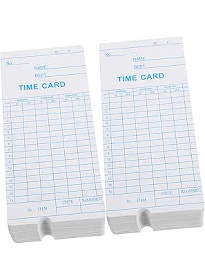 100 Attendance Record Sheets Monthly Weekly Office Card Portable High Grade Paper - Image 1