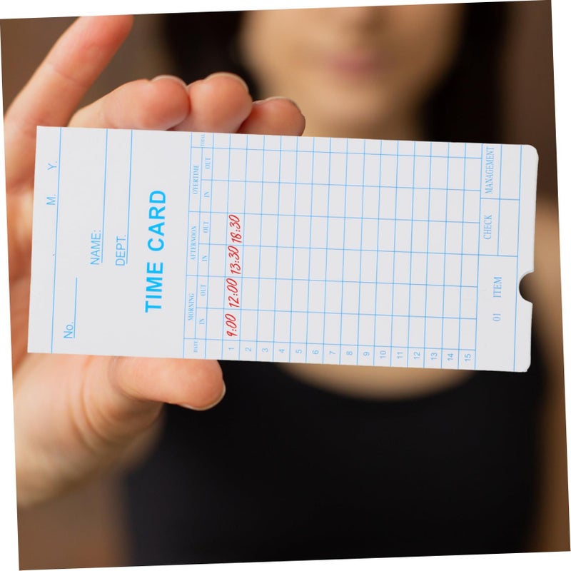 100 Attendance Record Sheets Monthly Weekly Office Card Portable High Grade Paper - Image 4