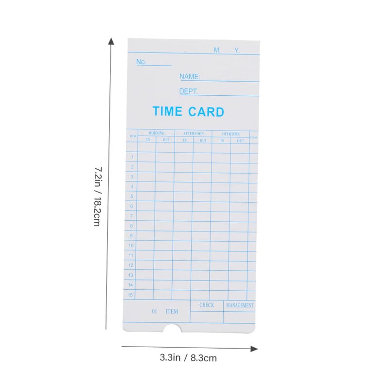 100 Attendance Record Sheets Monthly Weekly Office Card Portable High Grade Paper - Image 3