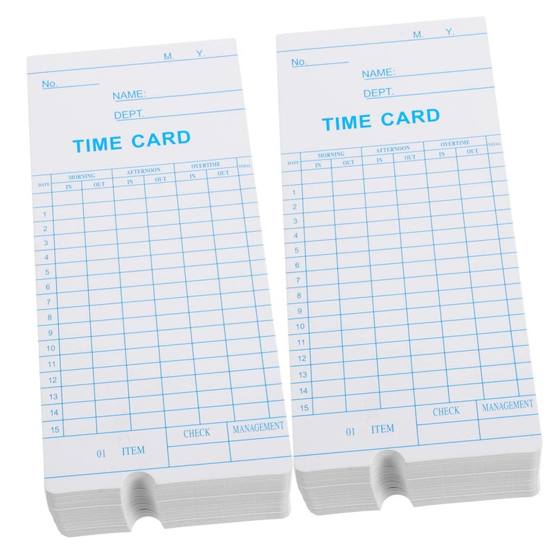 100 Attendance Record Sheets Monthly Weekly Office Card Portable High Grade Paper - Image 2