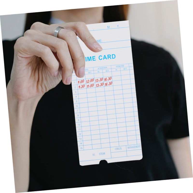 100 Attendance Record Sheets Monthly Weekly Office Card Portable High Grade Paper - Image 5