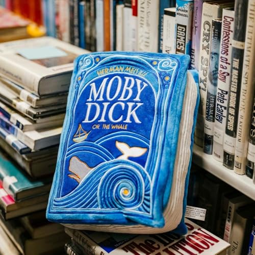 Punchkins Moby Dick Book Plush Soft Collectible Gift for Book Lovers Readers Teachers Bookworms Literary Decor for Library Office or Study 11x7PillowSize - Image 5