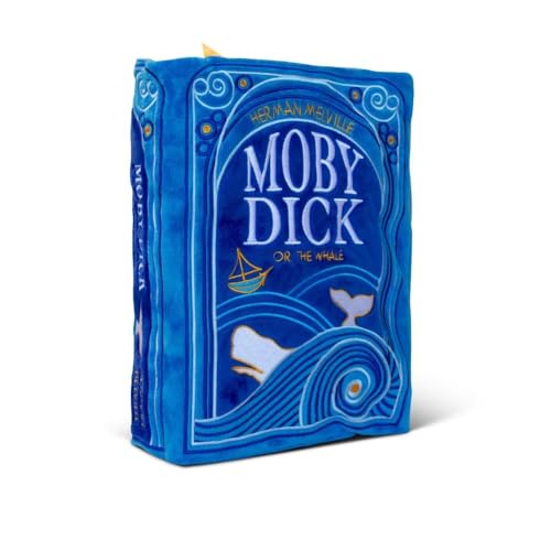 Punchkins Moby Dick Book Plush Soft Collectible Gift for Book Lovers Readers Teachers Bookworms Literary Decor for Library Office or Study 11x7PillowSize - Image 1