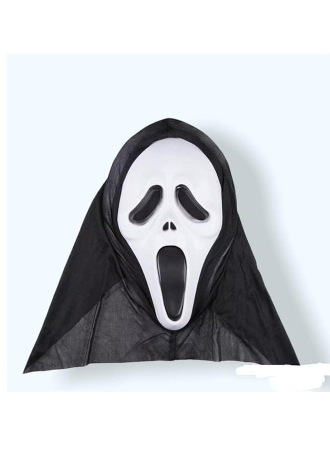 null - White Scream Mask Ghost Mask Ghoul Mask Skull Mask Face Mask Masquerade Mask Venetian Mask. Plastic - Image 1