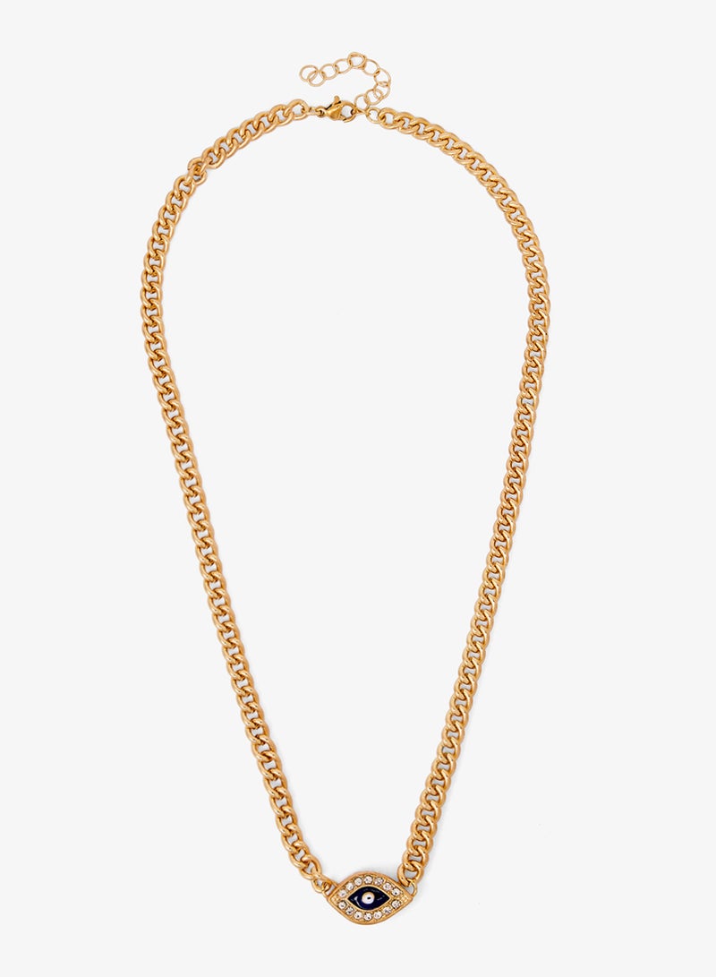 Ginger Layered Colored Evil Eye Necklace - Image 2