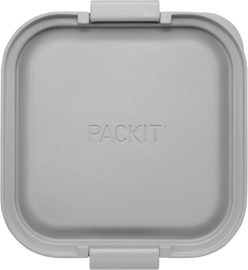 PackIt Mod Snack Bento Food Storage Container Steel Gray Pack of 2 - Image 3