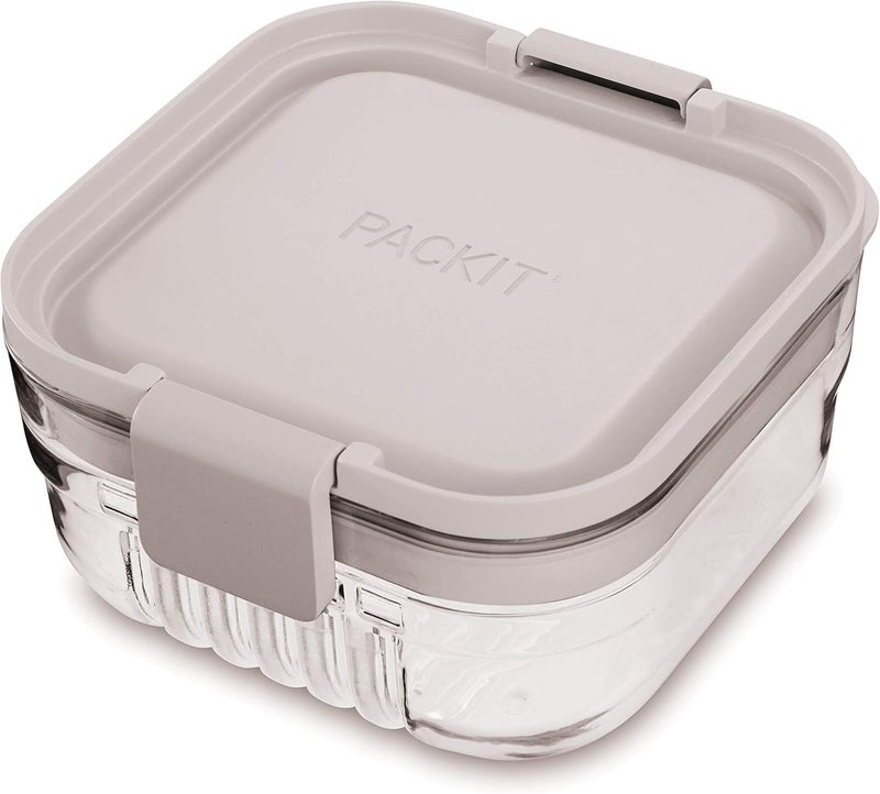 PackIt Mod Snack Bento Food Storage Container Steel Gray Pack of 2 - Image 2