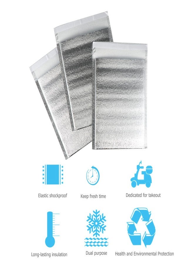 PACKOVE 1 Set 20pcs Reusable Insulation Bags Thermal Box Liners Packing Insulation Metalized Box Liners Waterproof Insulation Grocery Deliveries Package for Lunch Box Food Fruit - Image 3