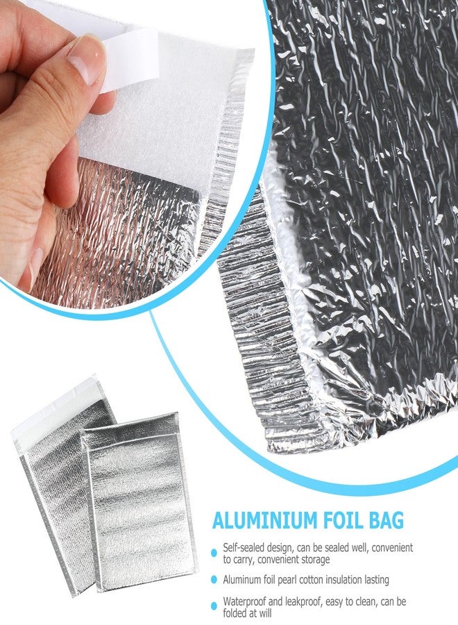 PACKOVE 1 Set 20pcs Reusable Insulation Bags Thermal Box Liners Packing Insulation Metalized Box Liners Waterproof Insulation Grocery Deliveries Package for Lunch Box Food Fruit - Image 5