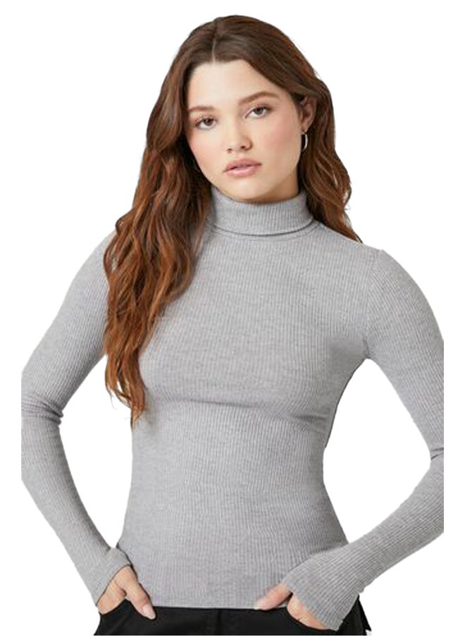 FOREVER 21 - Ribbed Turtleneck Top - Image 1
