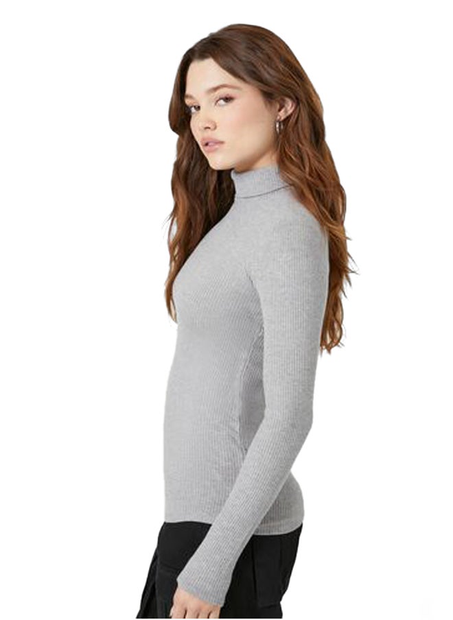 FOREVER 21 - Ribbed Turtleneck Top - Image 1
