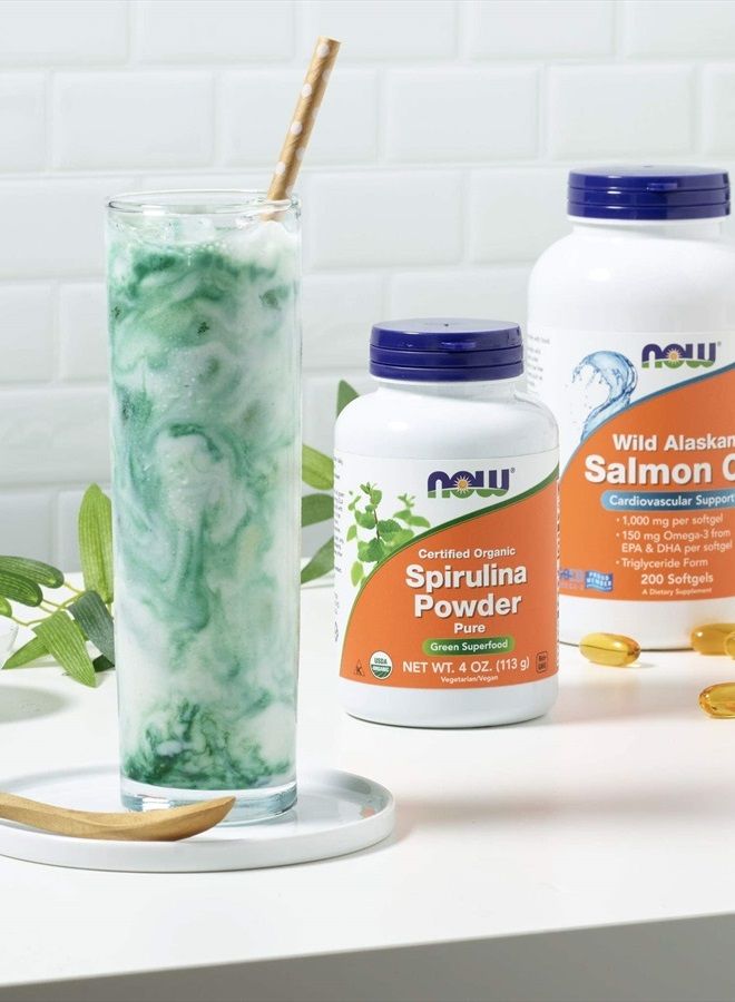 now Supplements, Certified Organic, Spirulina Powder, Rich in Beta-Carotene (Vitamin A) and B-12 with naturally occurring GLA & Chlorophyll, 1-Pound - Image 4