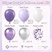 Leraqertra Purple Balloon Arch Kit with Pastel Metallic Purple Confetti Silver White Balloons for Wedding Bridal Baby Shower Birthday Party Decorations - Image 4