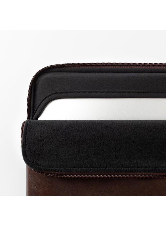 Comfyable Leather Laptop Sleeve Compatible with 16 Inch MacBook Pro M4 2024 & 15 Inch MacBook Air M4 M3 M2 2025, Briarwood - Image 2