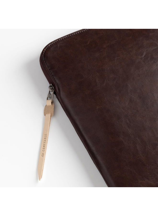 Comfyable Leather Laptop Sleeve Compatible with 16 Inch MacBook Pro M4 2024 & 15 Inch MacBook Air M4 M3 M2 2025, Briarwood - Image 3