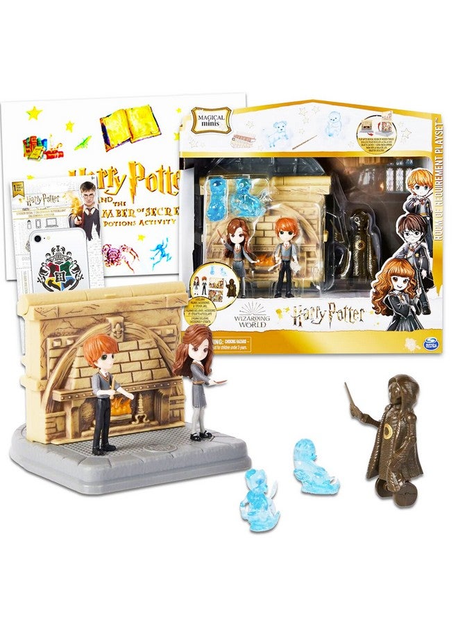 HARRY POTTER Playset Magical Minis - 3 Pc Bundle Classroom Diorama Toy Magic Activity Kit, Phone Decal Toy Playset - Image 1