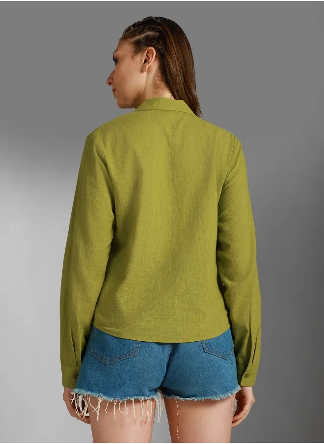 هاي ستار Women Green Shirt