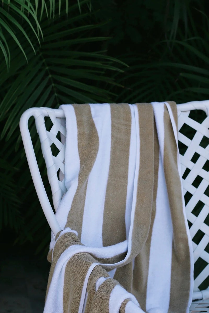 TM HOME TM Home Luxury Beige Beach Towel – 100% Natural Cotton, Ultra-Absorbent, Hotel-Grade Quality, 100x200 cm  - Image 2