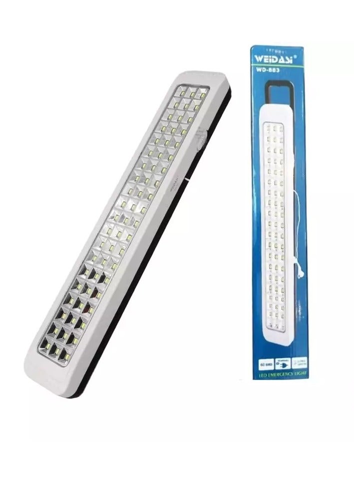 ويداسي مصباح طوارئ قابل لإعادة الشحن 60 لمبة موديل  WD-883 - Image 1