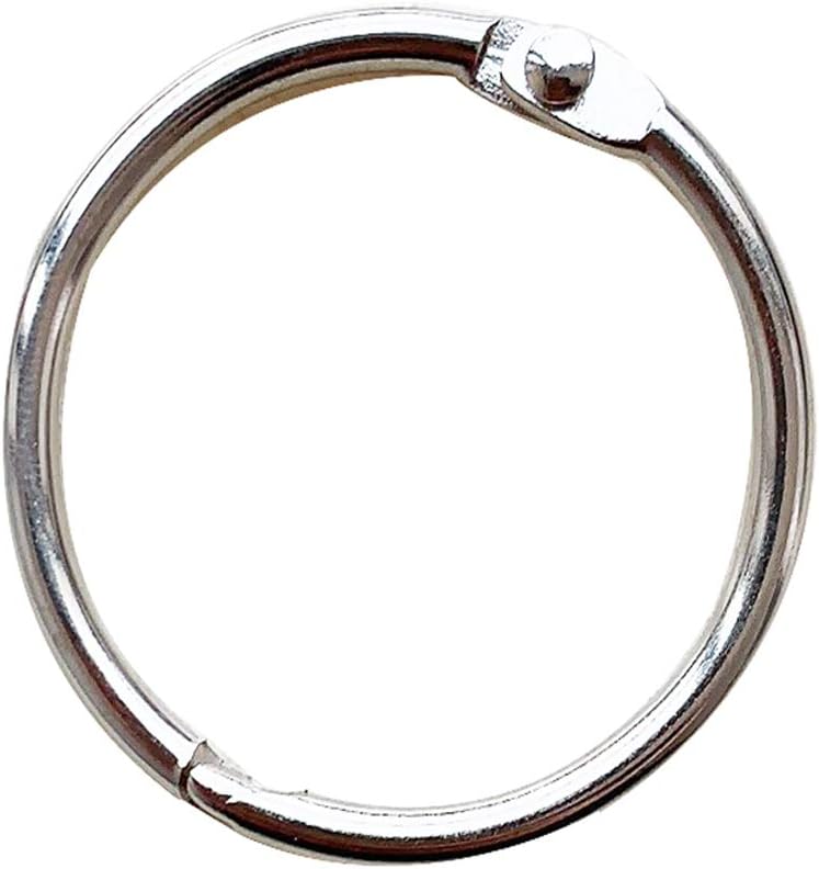 KTOJOY 15 Inch 20 Pack Loose Leaf Binder Book Rings with Metal Nickel Plated for Keyand Index Cards for School Home or Office Silver - Image 1