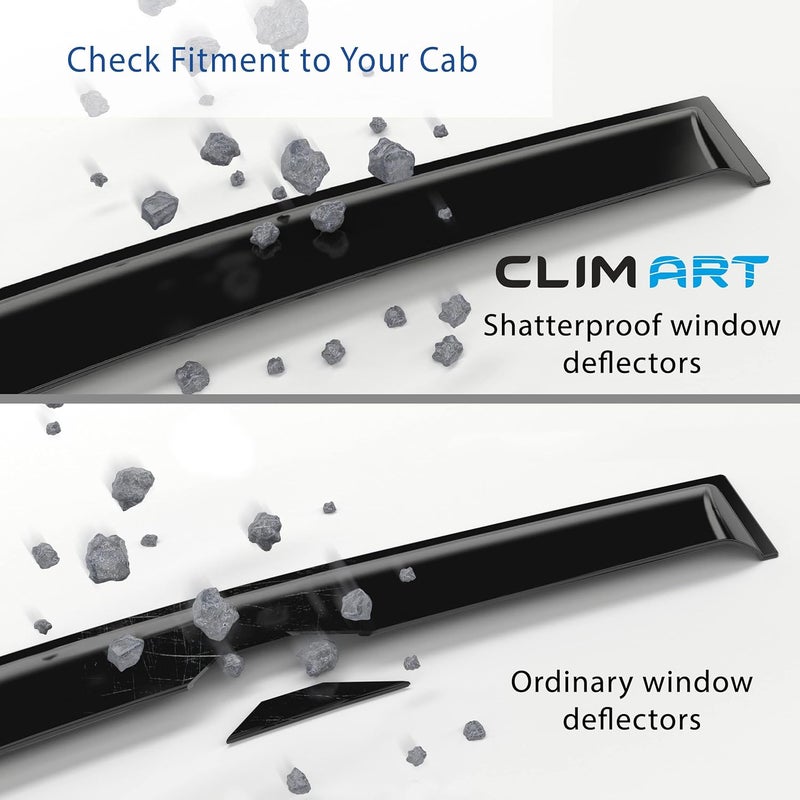 CLIM ART In-channel Wind Deflectors for Volkswagen Tiguan 2016-2023 - 4 Set - Image 3