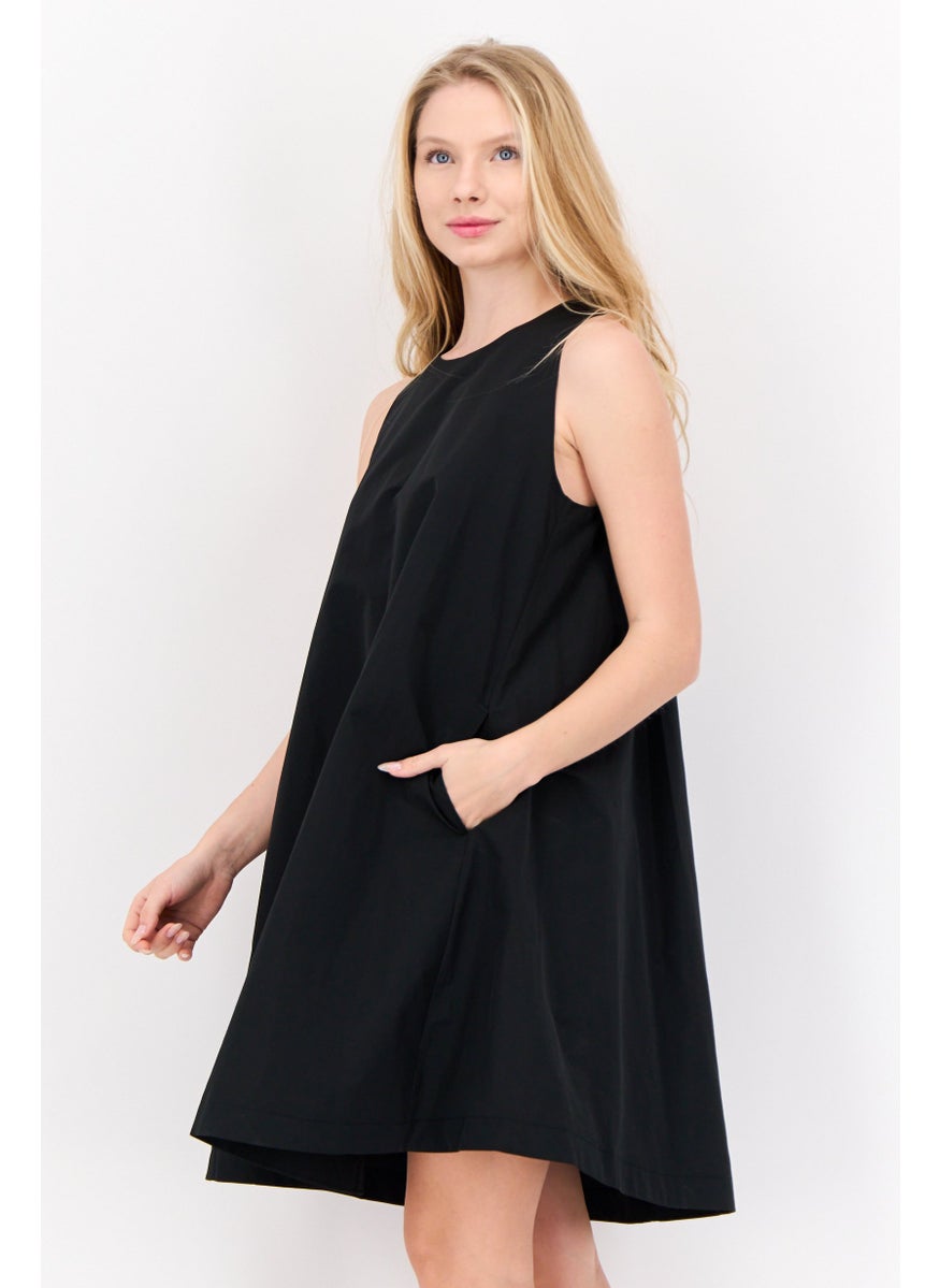 ESPRIT Women Plain Mini Dress, Black  - Image 2