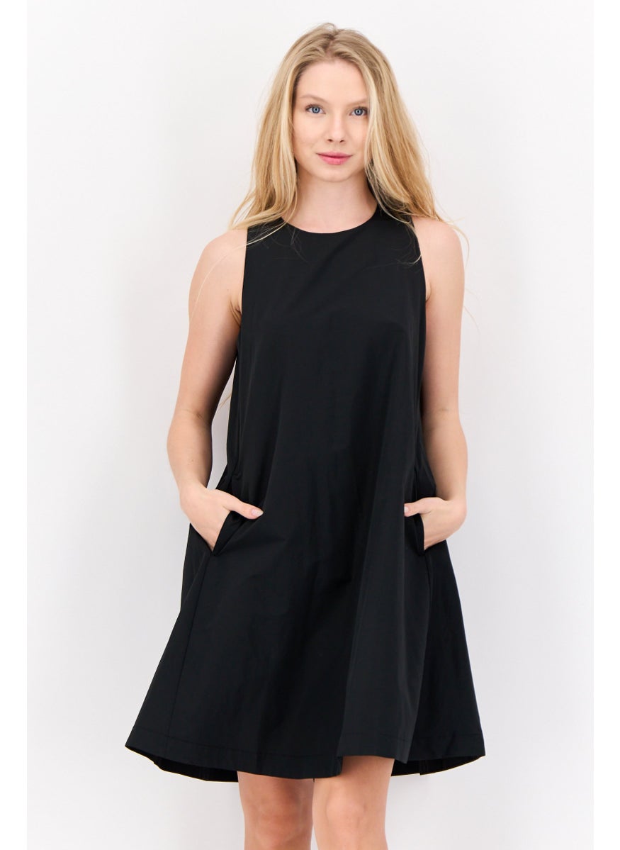 ESPRIT Women Plain Mini Dress, Black  - Image 1