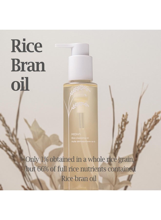 MIDHA - Rice Cleansing Oil For Clean And Mild Wash For Face Non Greasy And Light Texture Quick Emulsifying Rice Bran Oil Quick And Easy Makeup Remove - Image 1