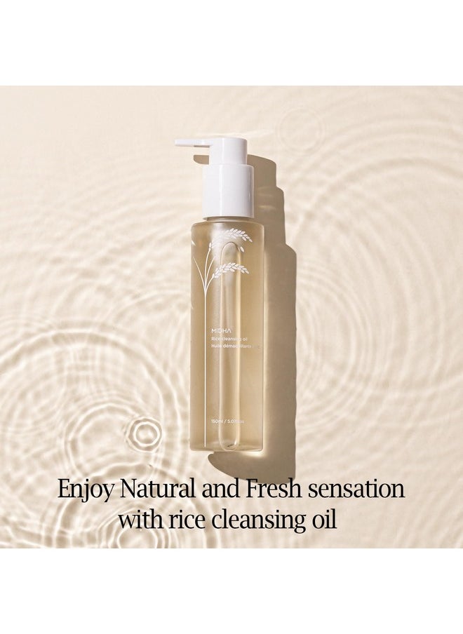 MIDHA - Rice Cleansing Oil For Clean And Mild Wash For Face Non Greasy And Light Texture Quick Emulsifying Rice Bran Oil Quick And Easy Makeup Remove - Image 1