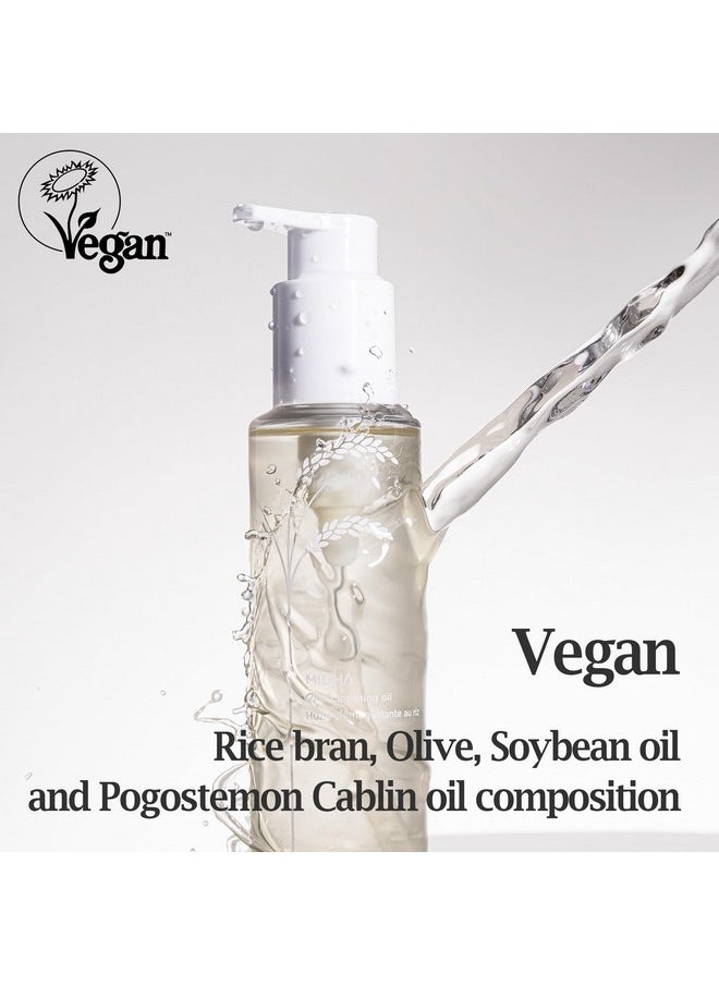 MIDHA - Rice Cleansing Oil For Clean And Mild Wash For Face Non Greasy And Light Texture Quick Emulsifying Rice Bran Oil Quick And Easy Makeup Remove - Image 1