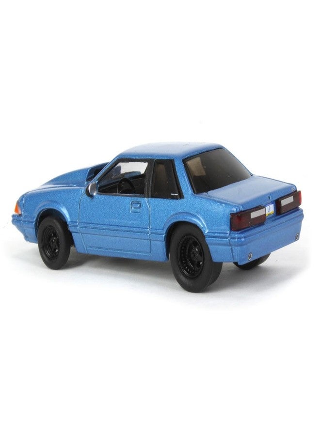 Truck 1/64 1993 Ford Mustang Blue Drag Car, LP Diecast Exclusive 51522-B - Image 4