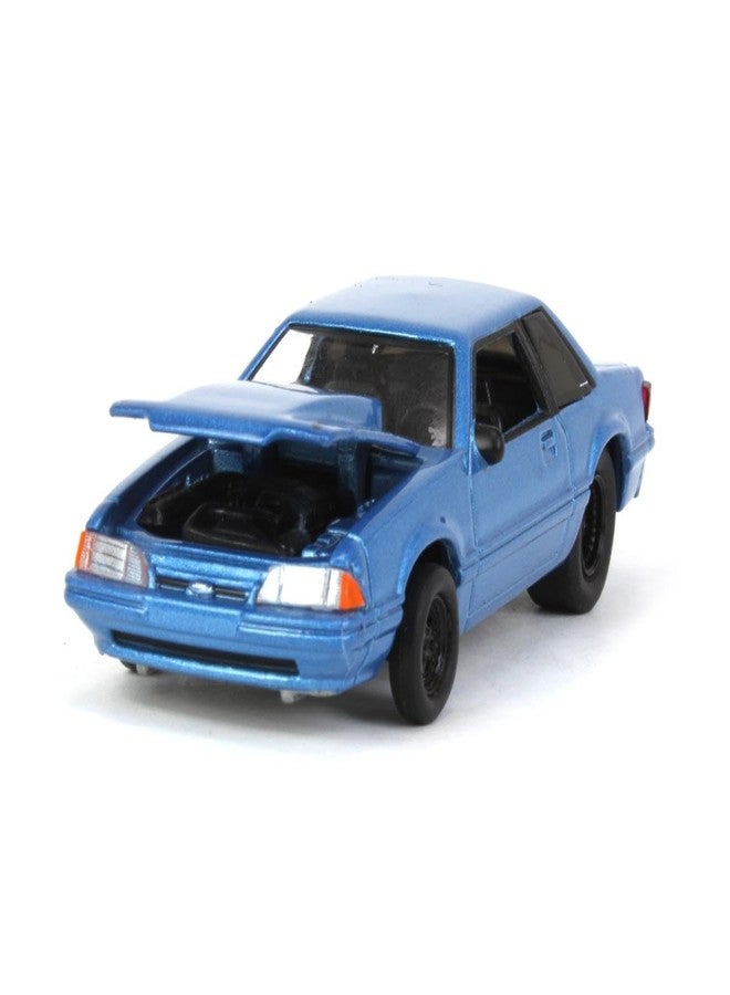 Truck 1/64 1993 Ford Mustang Blue Drag Car, LP Diecast Exclusive 51522-B - Image 5