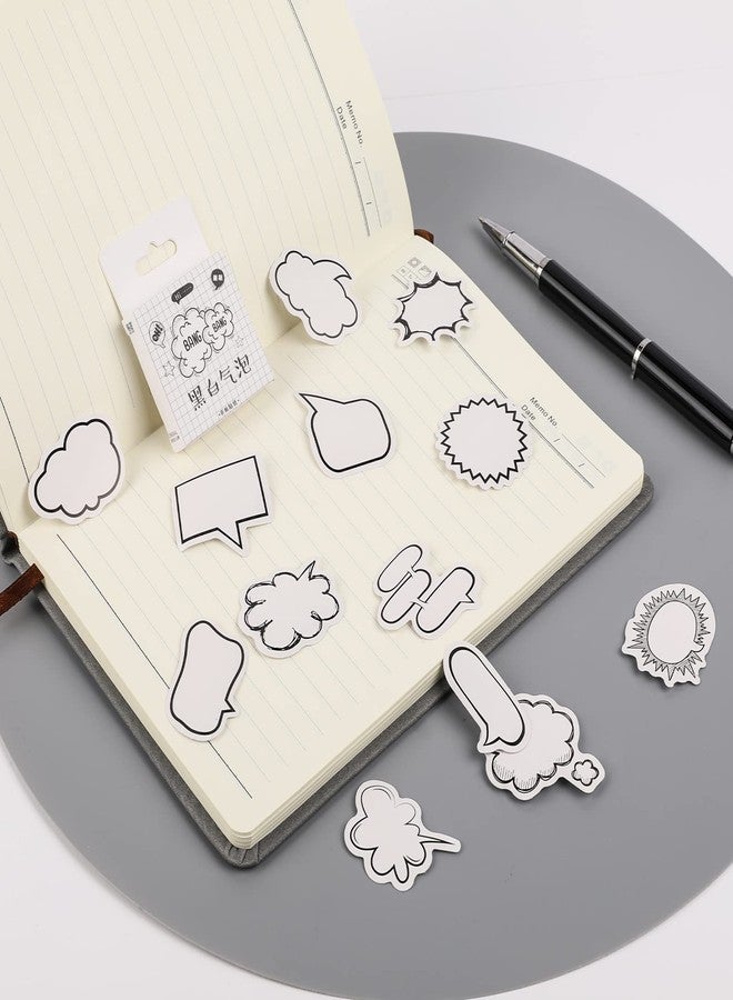 Sliverdew 90 Pcs Thought Cloud Sticker Notes Talking Bubble Shaped Sticky Notes Dialog Box Paper Stickers Blank Sticker Labels Assorted Shape Paper Stickers Self-Stick Memo Pads Set for Diary, Planner, Album - Image 5