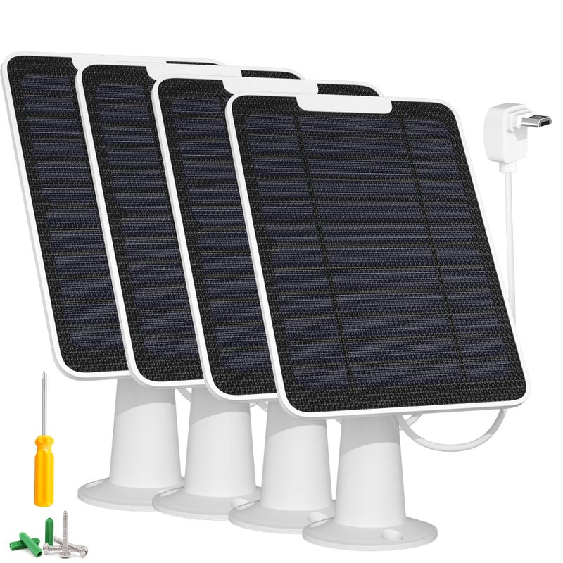 WININMETA Solar Panel Charger with Micro USB Connection Compatible with Arlo Essential SpotlightXL Spotlight Camera 5W Arlo Essential Solar Panel IP65 Waterproof 10ft Cable Not for 2K2nd Gen 4 Pack - Image 2