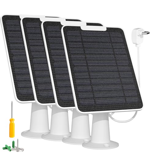 WININMETA Solar Panel Charger with Micro USB Connection Compatible with Arlo Essential SpotlightXL Spotlight Camera 5W Arlo Essential Solar Panel IP65 Waterproof 10ft Cable Not for 2K2nd Gen 4 Pack - Image 1
