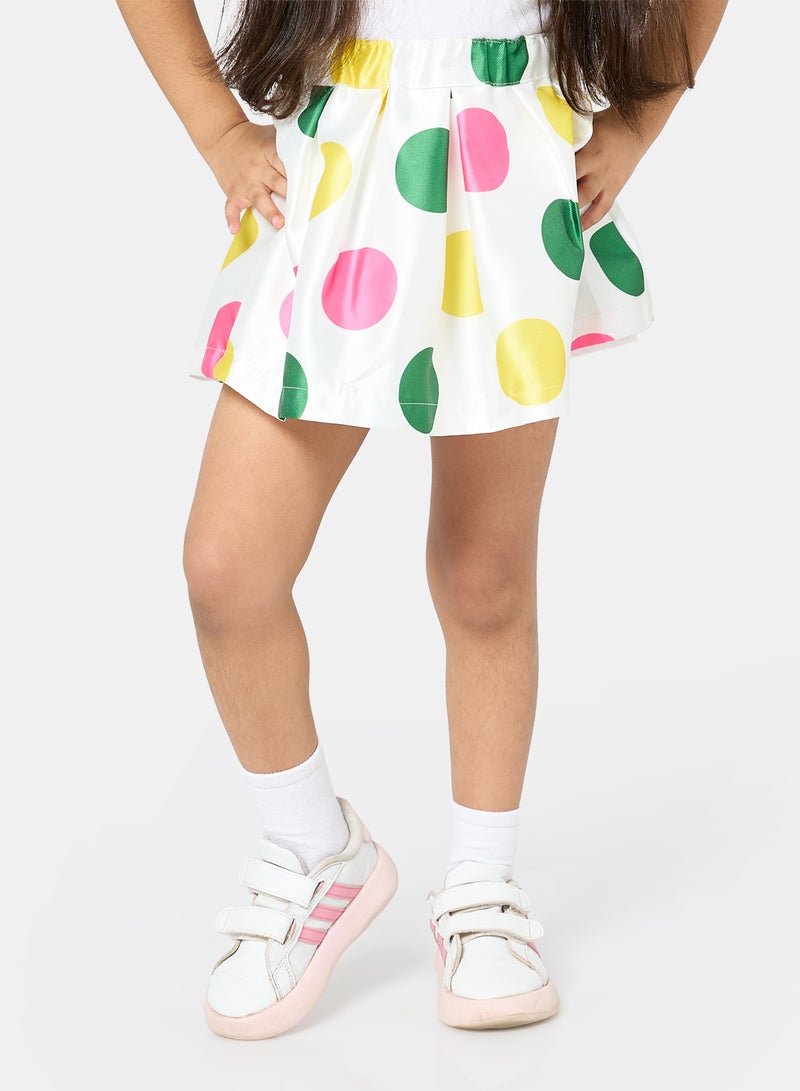 Panco Baby Girls FLEXIBLE Polka Dot Patterned Skirt - Image 1