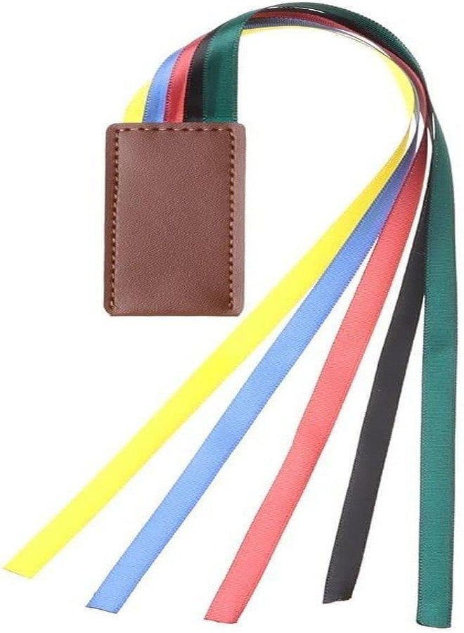 BWESOO Colorful Bible Ribbon Bookmarks Magnetic, Vintage Artificial Leather Bookmarks Colorful Book Reading Sorters Creative Page Markers，Ribbons Multi Page Marker Magnetic Hold Clips into Book - Image 1