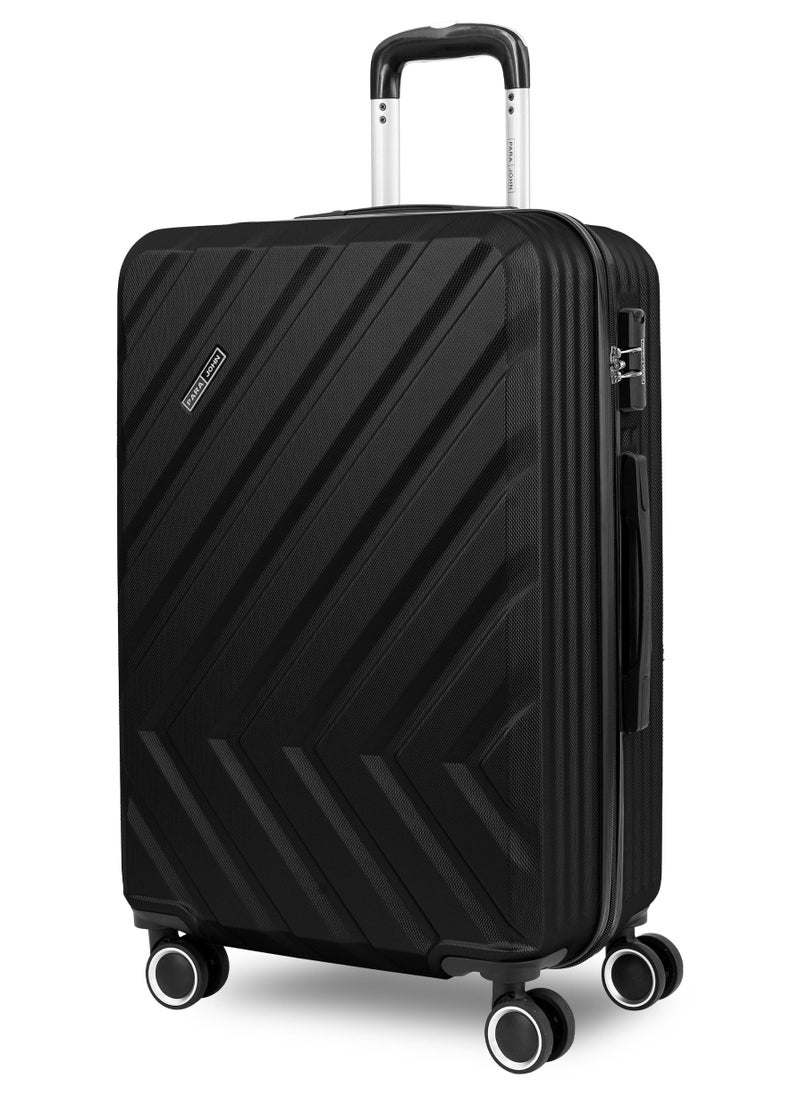 PARAJOHN Medium 24-Inch ABS  Lightweight Hardshell Luggage Trolley | carrying 3kg 4-Wheel Spinner Suitcase black - Image 1