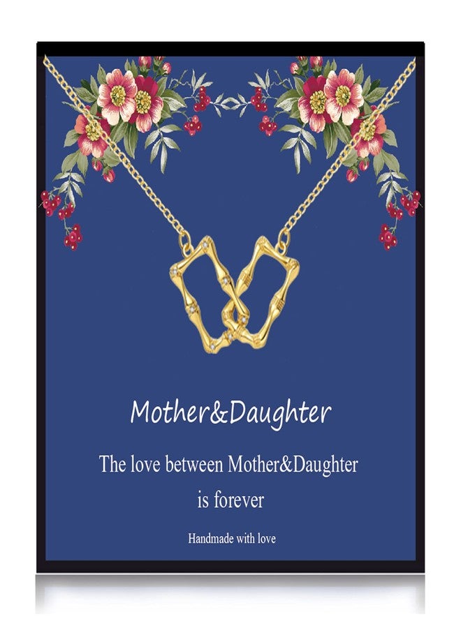Your Always Charm Mother Daughter Necklace Mothers Day/Birthday Gifts for Mom Matching Rhinestone Circle Necklace Jewelry Mothers Day Gifts for Mom - Image 1