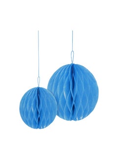 Blue Color Paper Honycomb Balls Decration 20+30CM