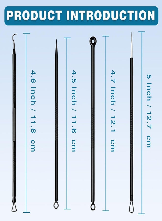 Brvlsoc Blackhead Remover Tool Kit – 4-Piece Stainless Steel Acne & Pimple Set | Whitehead & Zit Extractor with Non-Slip Handles （2 Sets） - Image 2